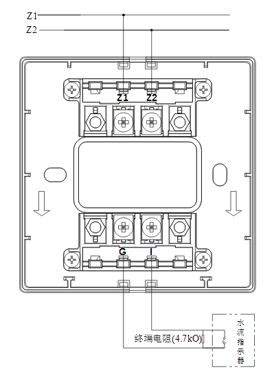新疆海灣消防GST-LD-8300B輸入模塊常開無源觸點接線圖
